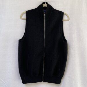 Charter Club Wool Full Zip Sweater Vest Womens XL Mock Neck Australia Fall Goth